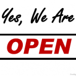 we are open